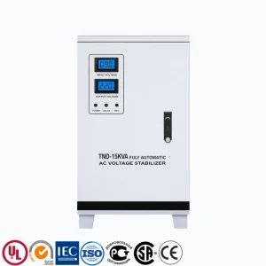 15 kVA TND series high-precision AVR AC voltage stabilizer with wide input and output voltage range for industrial and commercial applications, OEM ODM customizable power regulator – PowerNex