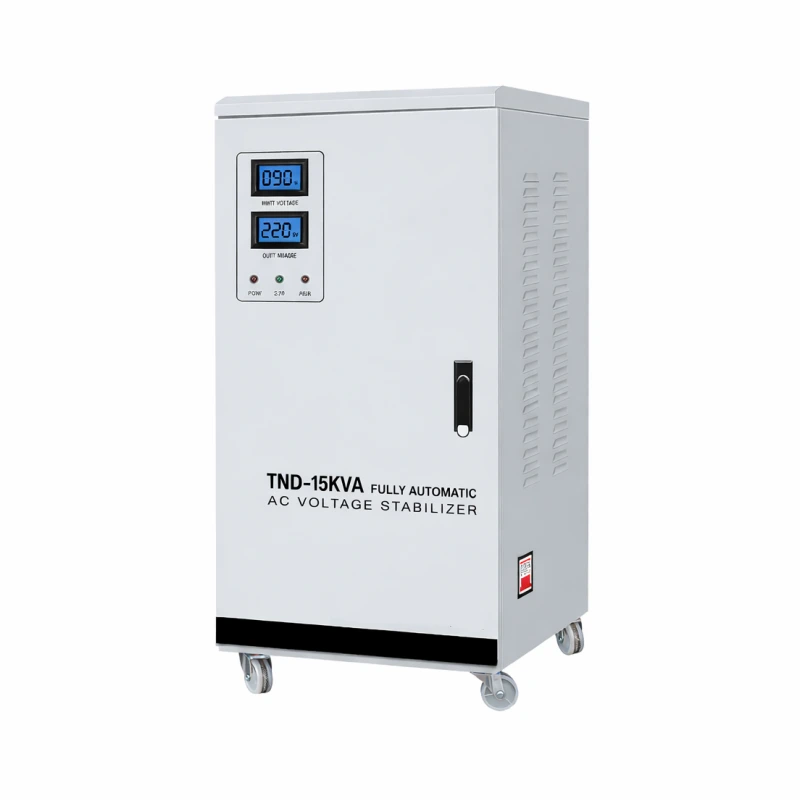 15 kVA TND series high-precision AVR AC voltage stabilizer with fast response, stable output and over/under voltage protection for industrial and commercial power systems – PowerNex