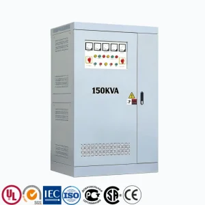150 kVA three phase voltage stabilizer transformer (AVR) for industrial and commercial power systems, manufactured by a leading China-based factory and global wholesale power equipment supplier offering custom solutions, PowerNex