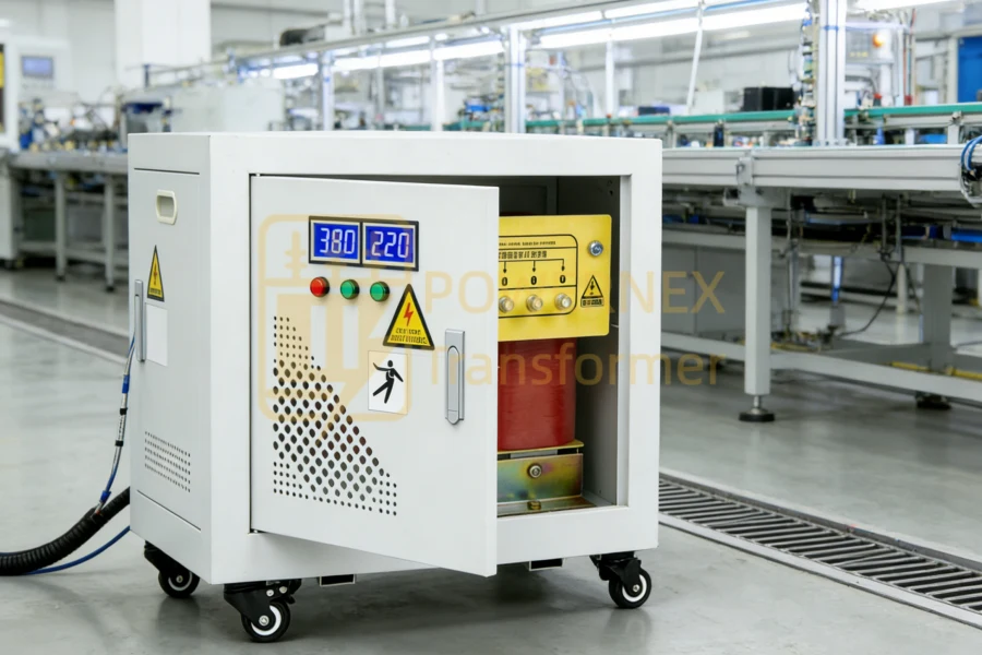 45kVA dry type isolation transformer 480V to 208Y/120V, three phase power transformer manufactured in China for USA, Canada, Brazil, Australia and global markets, factory direct supply – PowerNex