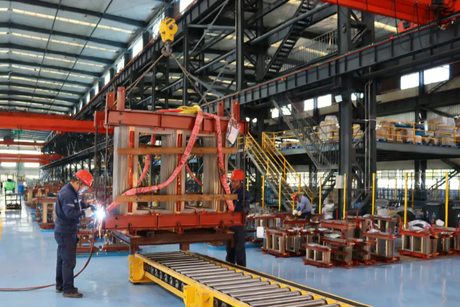 Advanced manufacturing facility in China producing power transformers and voltage regulation systems, featuring in-house engineering, precision production lines, and quality-controlled assembly for global wholesale supply to the USA, Canada, Australia, Spain, Brazil, Argentina, Venezuela, Mexico, Guyana, South Africa, Indonesia, Nigeria, and international markets – PowerNex