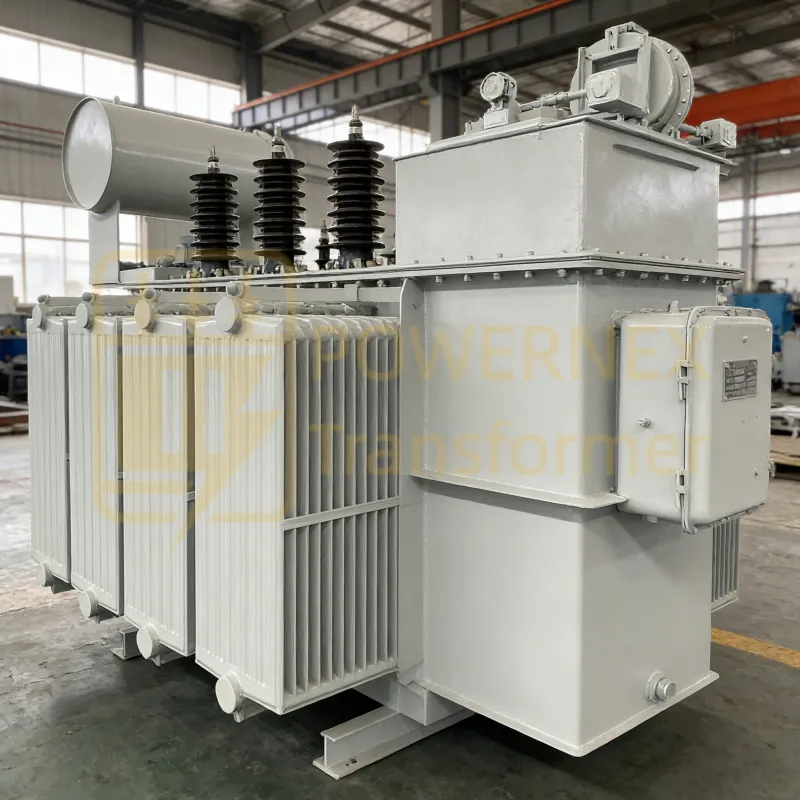 Three phase 3000 kVA medium voltage power transformer, 35 kV 33 kV primary to 13.8 kV 11 kV secondary, ANSI IEC standard industrial and utility transformer, global supplier PowerNex