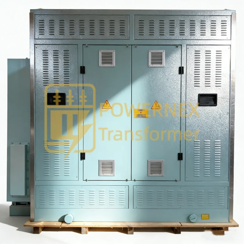 1000 kVA three-phase high-voltage marine shore power isolation transformer 6.6kV to 690V for ship-to-shore power supply systems by PowerNex