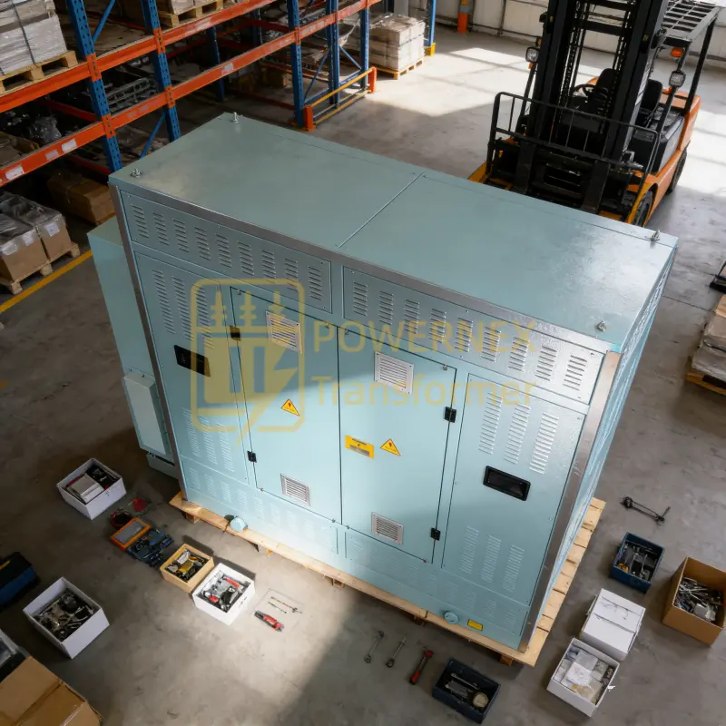 1000 kVA three-phase marine shore power isolation transformer 6.6kV to 690V for international ship-to-shore power distribution by PowerNex