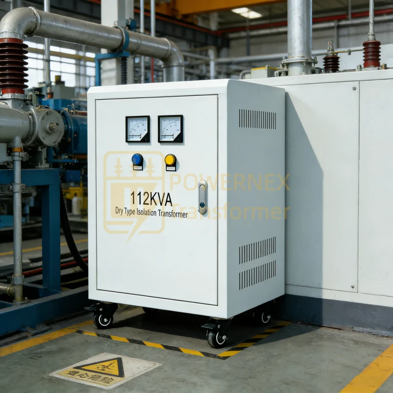112KVA 3-Phase Dry-Type Isolation Transformer 415V/240V for Industrial, Medical, Commercial, and Energy Storage Applications, High Efficiency, Multi-Purpose, Customizable, Global Factory Price, Certified | PowerNex