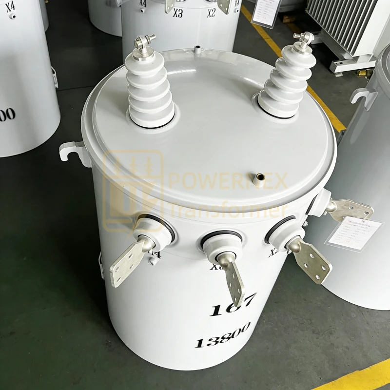 167 kVA utility pole mounted overhead distribution transformer 11kV for power distribution systems, outdoor oil immersed type, PowerNex