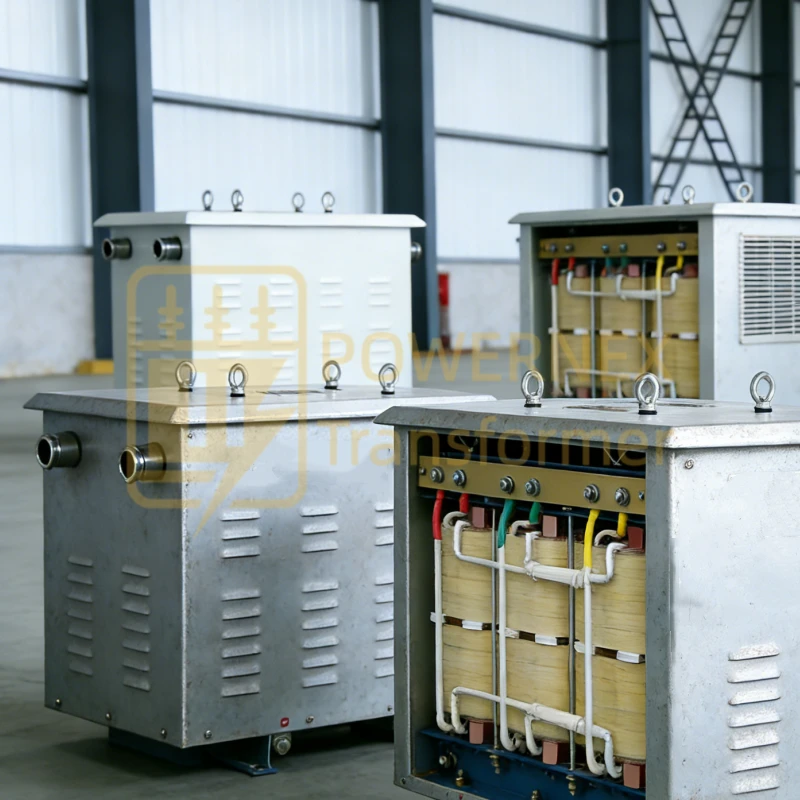 200 kVA marine power isolation transformer for shipboard lighting systems, dry-type oil-free design, marine-grade epoxy insulated, factory manufacturer wholesale supply with global certifications by PowerNex
