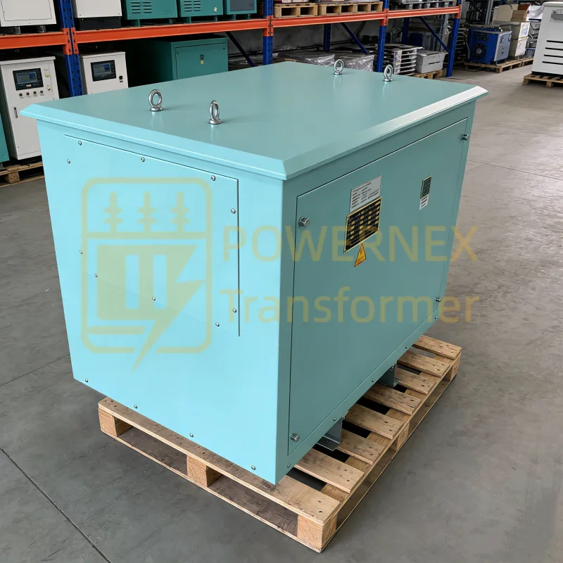 50 kVA dry-type marine isolation transformer with three-phase three-winding design for shipboard and offshore power distribution systems, oil-free and air-cooled for marine electrical safety