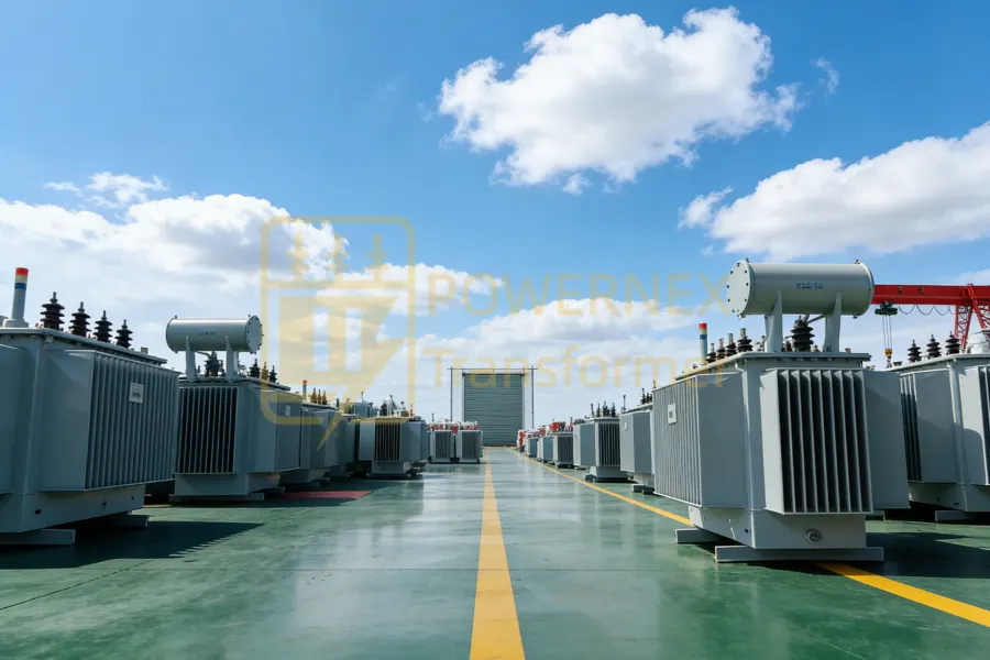 500 kVA three phase oil immersed electrical substation transformer for utility distribution and industrial power systems, medium voltage 11kV 22kV 33kV 35kV, factory wholesale supply for global markets including USA, Canada, Australia, Brazil, Europe, Middle East and Southeast Asia, customizable capacity and voltage ranges, international certified transformer – PowerNex