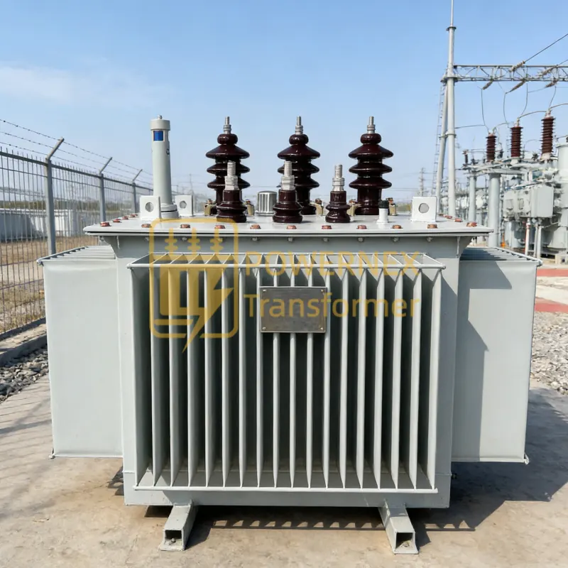 500 kVA three phase oil immersed transformer manufacturer for electrical substation and utility distribution systems, medium voltage oil filled transformer supporting 11kV to 35kV networks, factory direct wholesale supply for utility and industrial projects across North America, Europe, Middle East, South America, Africa and Asia, international certified transformer solution – PowerNex
