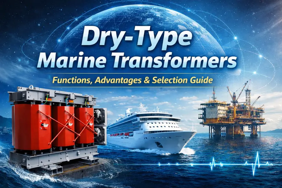 PowerNex dry-type marine transformer for global ships and offshore applications, high reliability, global certifications, voltage 400V-11kV, capacity 50kVA-5MVA, custom solutions available
