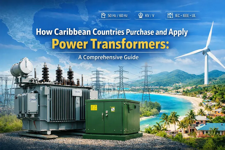 Power transformers and pad-mounted distribution transformers used in Caribbean power systems with 50Hz and 60Hz standards